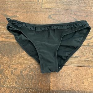 Xhilaration black bathingsuit bikini bottom with frill around